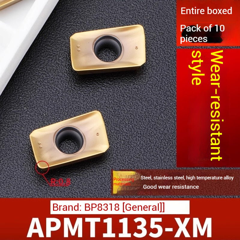 1026-CNC milling inserts APMT1135 carbide 1604 milling inserts fast feed R0.8 coated rough milling cutter grains Shandong Denso Pricision Tools Co.,Ltd.